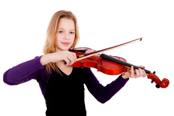 少女はバイオリンを演奏します。 — ストック写真