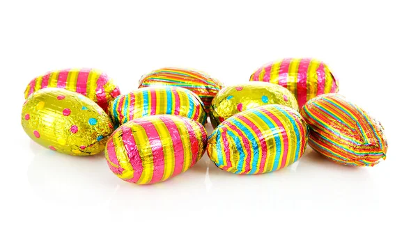 Coloridos huevos de Pascua de chocolate — Foto de Stock