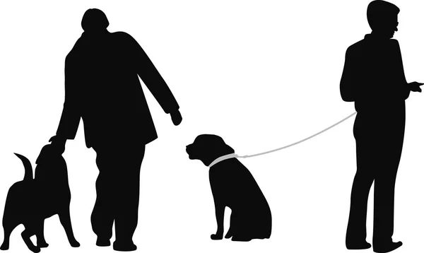 Et vecteur de silhouette chien — Image vectorielle