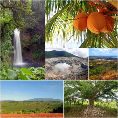 Costa Rica Natural Diversity Collage clipart