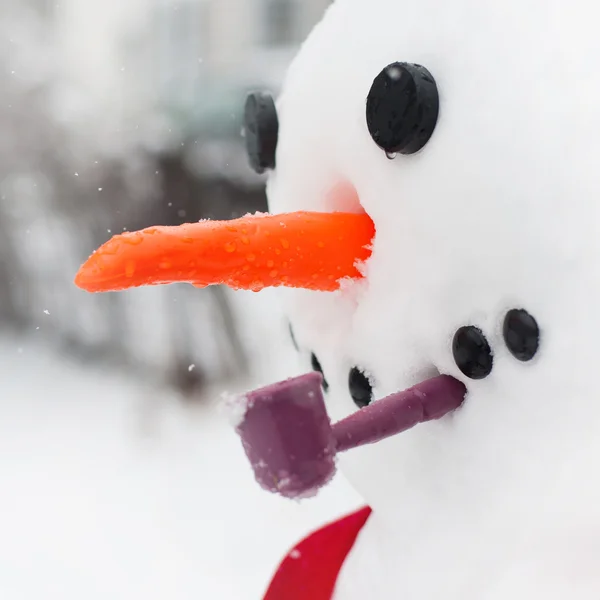 Sněhulák obličej — Stock fotografie