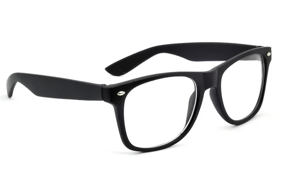 Moderne Brille mit Reflexion über weißem Hintergrund — Stockfoto