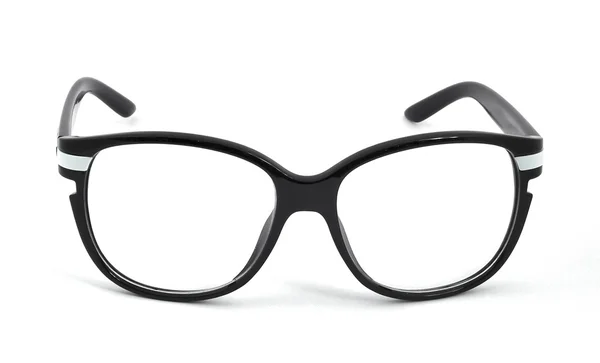 흰색 배경 위에 반사와 현대 안경 — 스톡 사진