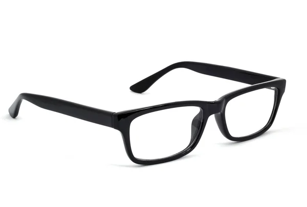 现代眼镜与白色背景的思考 — 图库照片