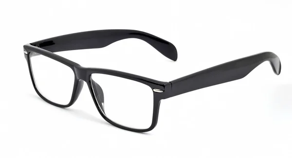 Gafas modernas con reflexión sobre fondo blanco Imagen De Stock