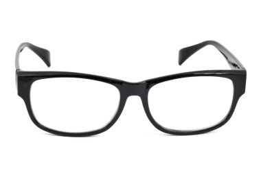 Beyaz arka plan üzerinde yansıması ile modern gözlük