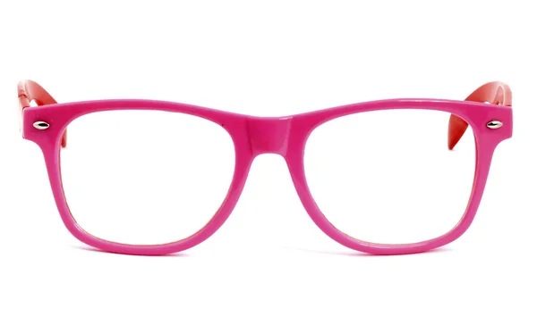 सफेद पृष्ठभूमि पर प्रतिबिंबित आधुनिक चश्मा — स्टॉक फ़ोटो, इमेज