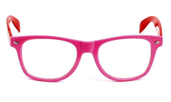 Moderne briller med refleksion over hvid baggrund - Stock-foto
