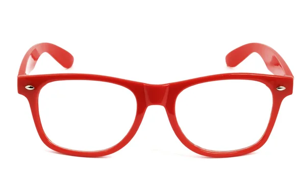 Современные очки с отражением на белом фоне — стоковое фото