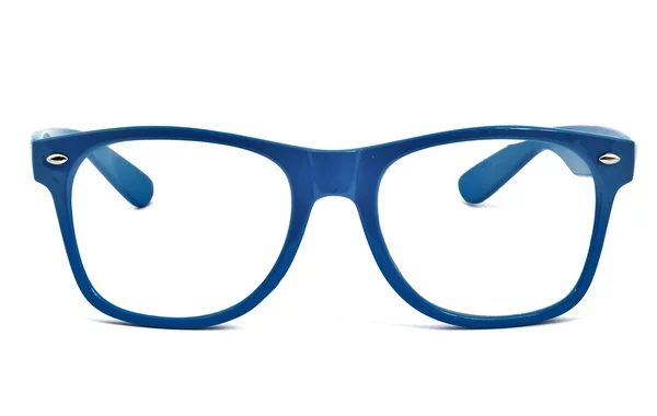 Moderne briller med refleksjon over hvit bakgrunn – stockfoto