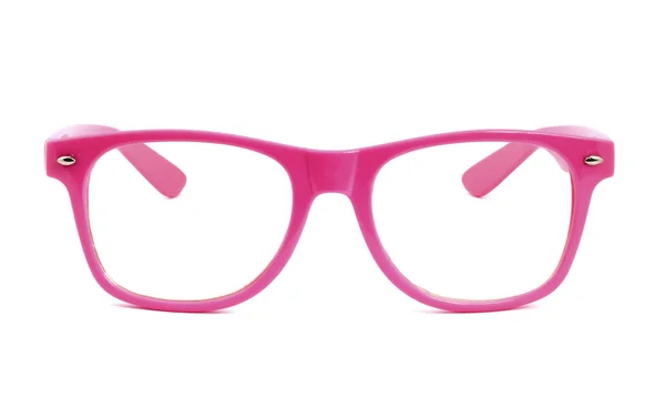 सफेद पृष्ठभूमि पर प्रतिबिंबित आधुनिक चश्मा — स्टॉक फ़ोटो, इमेज