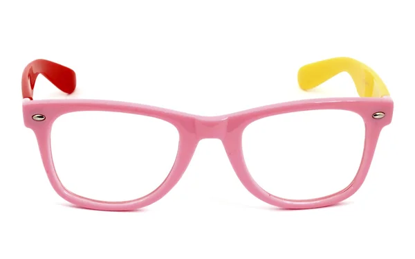Moderne briller med refleksion over hvid baggrund - Stock-foto