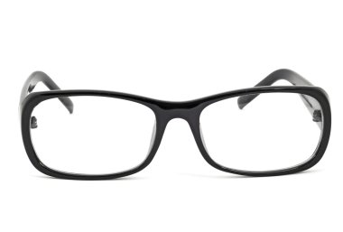 Beyaz arka plan üzerinde yansıması ile modern gözlük