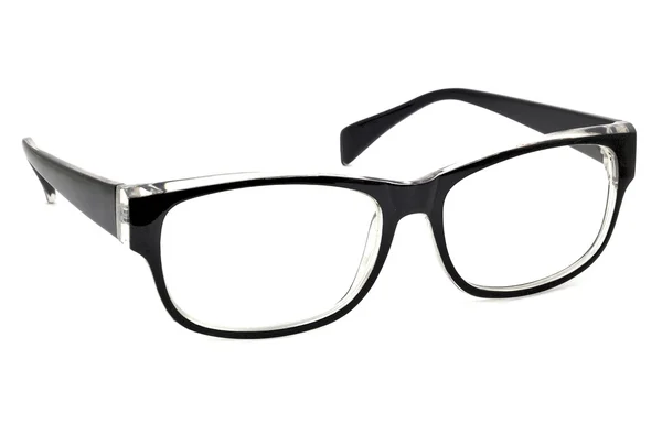Beyaz arka plan üzerinde yansıması ile modern gözlük — Stok fotoğraf