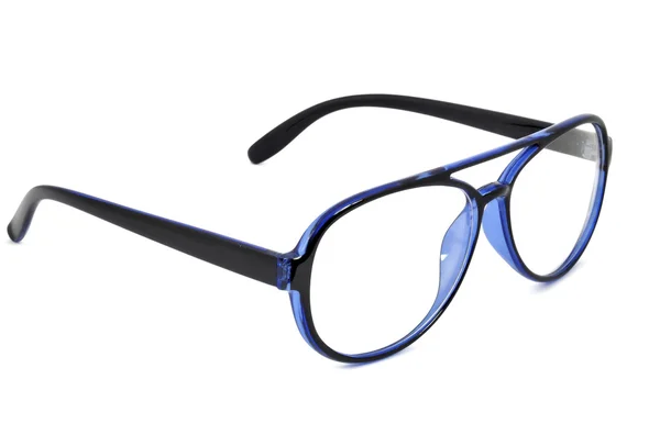 Moderna glasögon med reflektion över vit bakgrund — Stockfoto