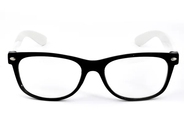 Gafas modernas con reflexión sobre fondo blanco — Foto de Stock