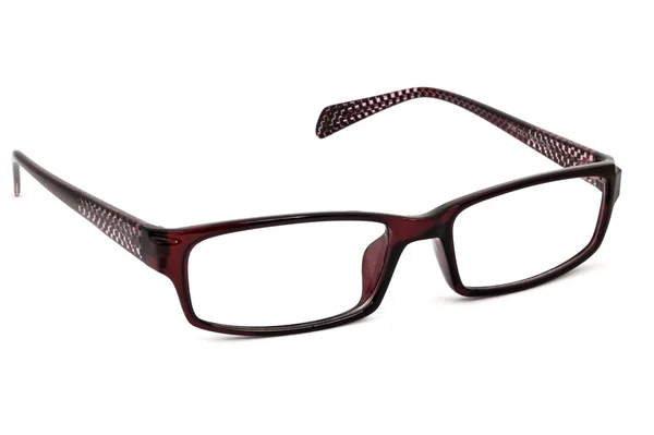 Modern szemüveg tükörképe felett fehér háttér — Stock Fotó