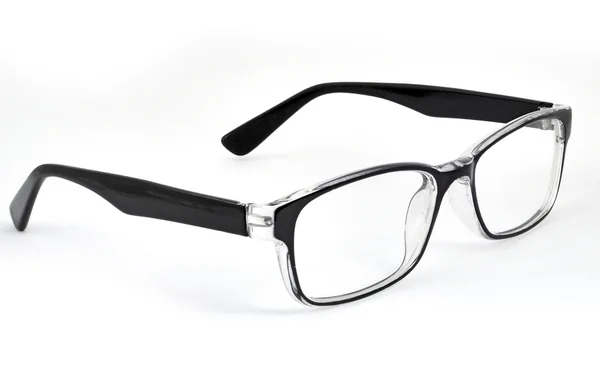 Gafas modernas con reflexión sobre fondo blanco — Foto de Stock