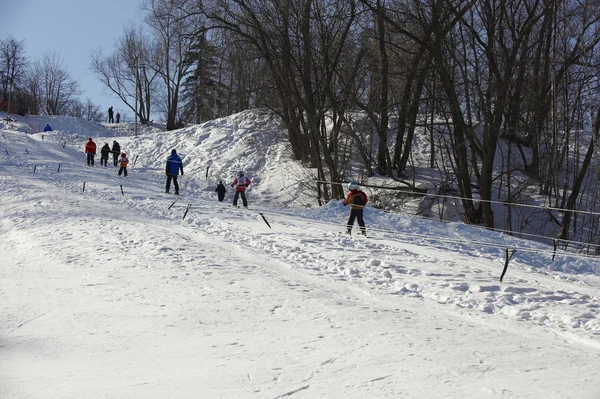 Παιδικά αλπικού σκι — Φωτογραφία Αρχείου