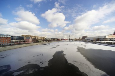 Moskova Nehri. anıt büyük peter. Moskova. Rusya