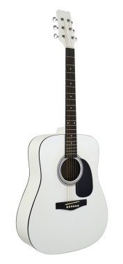 Bir gitar altında (yolu ile izole beyaz arka plan görüntü)