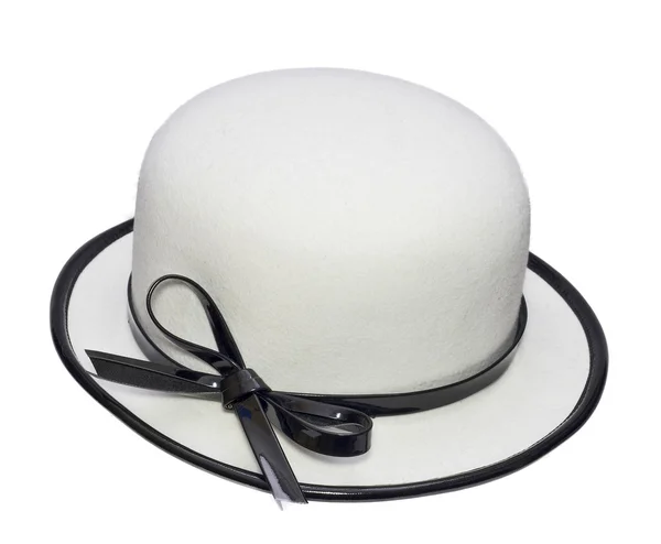 Ženský klobouk izolovaných na bílém — Stock fotografie