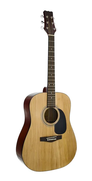 La imagen de una guitarra bajo el fondo blanco (aislado con camino ) Fotos de stock libres de derechos