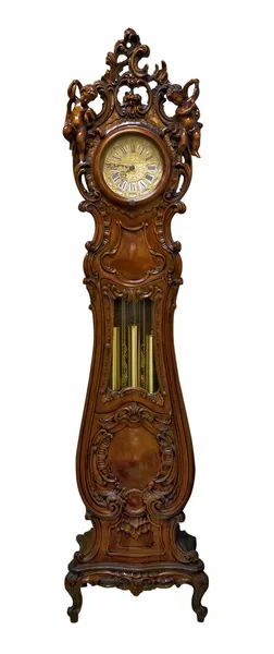Старий антикварний годинник ізольований на білому Ліцензійні Стокові Зображення