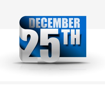 25 december sticker design clipart