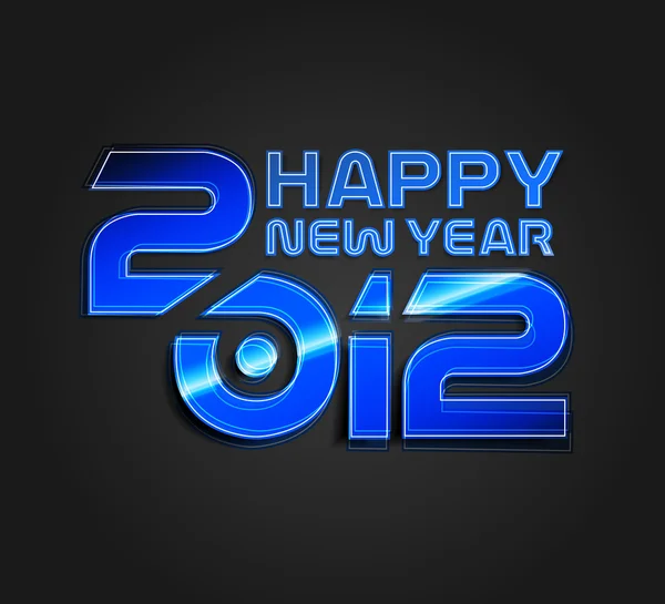 Ano Novo 2012 design de cartaz —  Vetores de Stock
