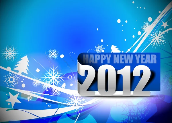 New year 2012 & xmas poster design — Stock Vector