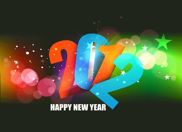 Nieuwe jaar 2012 posterontwerp — Stockvector