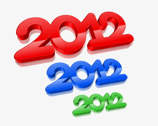 新的一年 2012年 3d 设计 — 图库矢量图片