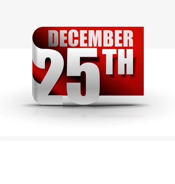 25 december sticker ontwerp — Stockvector