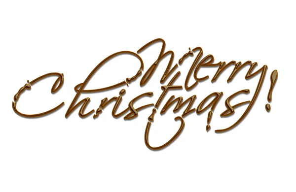 Chocolat texte de Noël — Image vectorielle