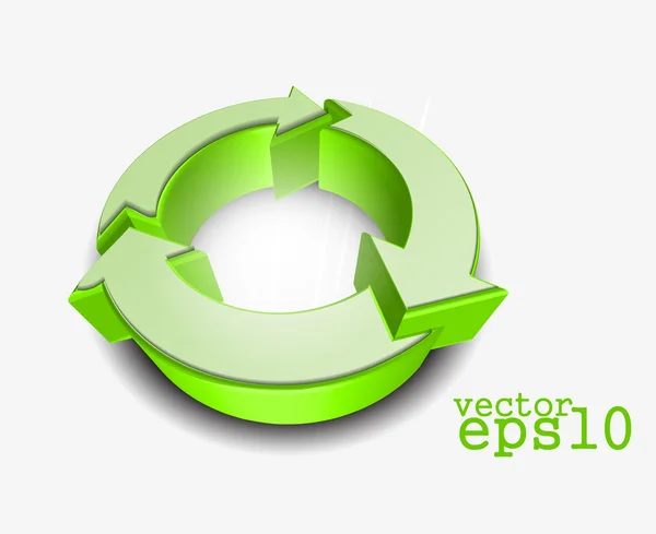 3D návrh symbol recyklace — Stockový vektor