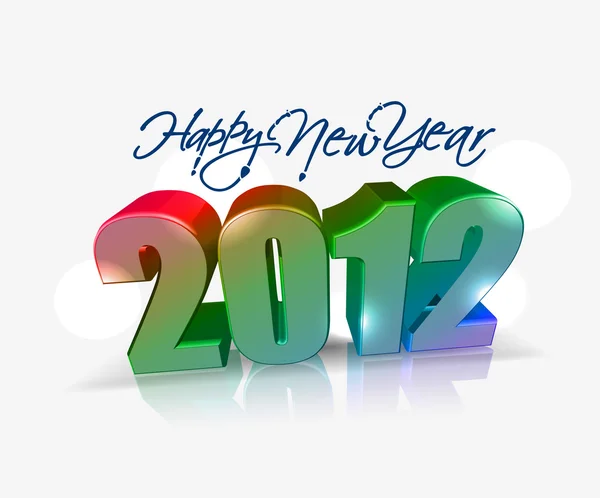 Gelukkig nieuw jaar 2012 — Stockvector