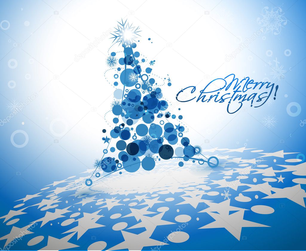 Abstract christmas tree background