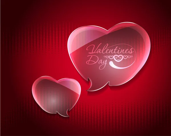 Valentine hjärtan design — Stock vektor