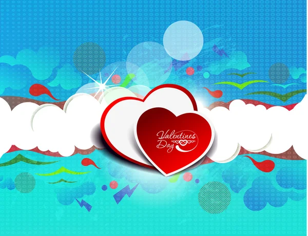 Sevgililer günü kalpleri tasarım — Stok Vektör