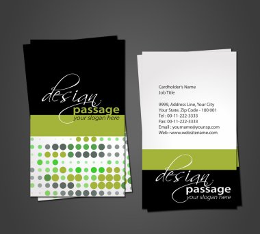 Vector business card set clipart