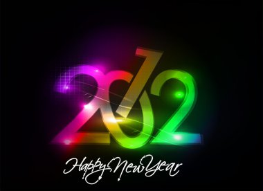 Yeni yıl 2012 vektörel arka plan