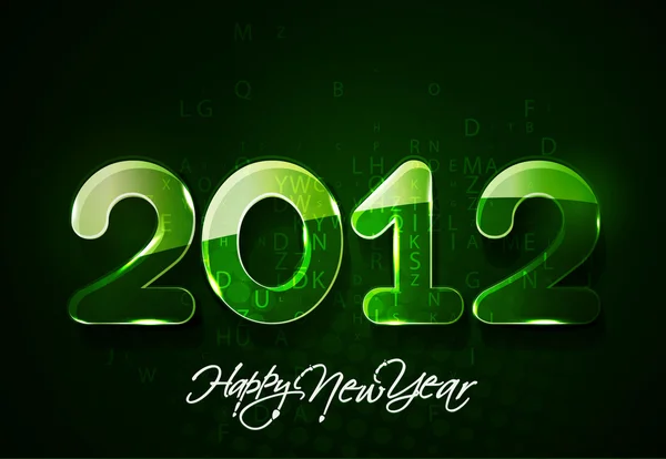 Nieuwe jaar 2012, matrix stijl ontwerp — Stockvector