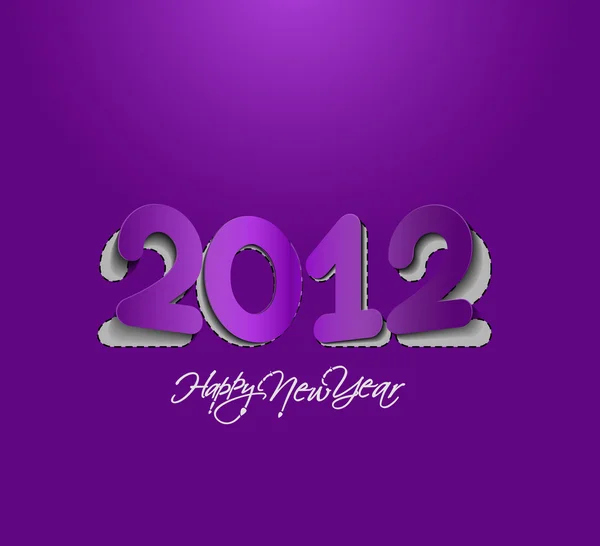 Yeni yıl 2012 Kıvrık köşe kağıt — Stok Vektör