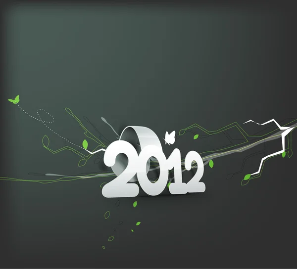 新しい 2012 年の背景 — ストックベクタ