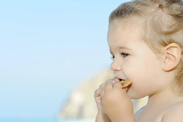 Happy child on the beach