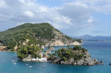 parga, Yunanistan'ın hava görünümünü