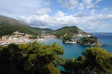 parga, Yunanistan'ın hava görünümünü