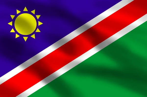 Namibya Cumhuriyeti bayrağı — Stok fotoğraf