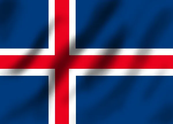 Flagge, wenn Island — Stockfoto